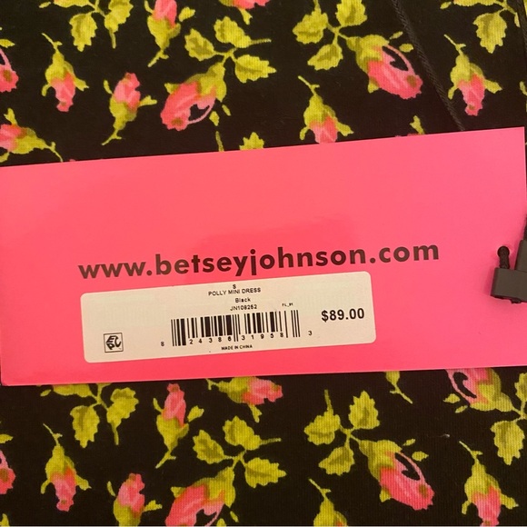 NWT Betsey Johnson Floral Polly Mini Dress - Picture 9 of 16